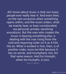 Baldwin Music Quote